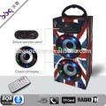 Alto-falante de madeira britânico do bluetooth da venda da parte superior do orador do BBQ da bandeira 10w mini